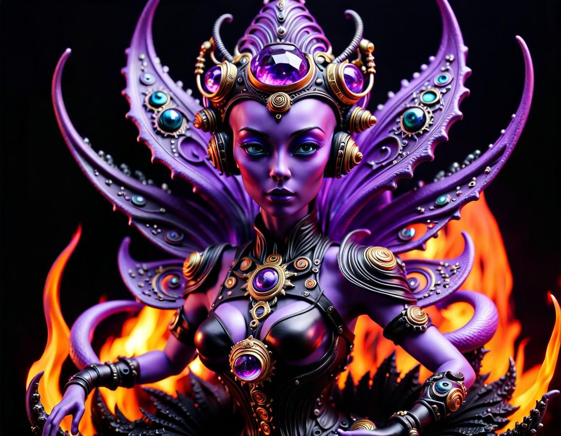 Dancing alien goddess