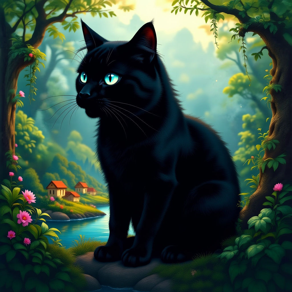 Giant Cat Portal to Another World