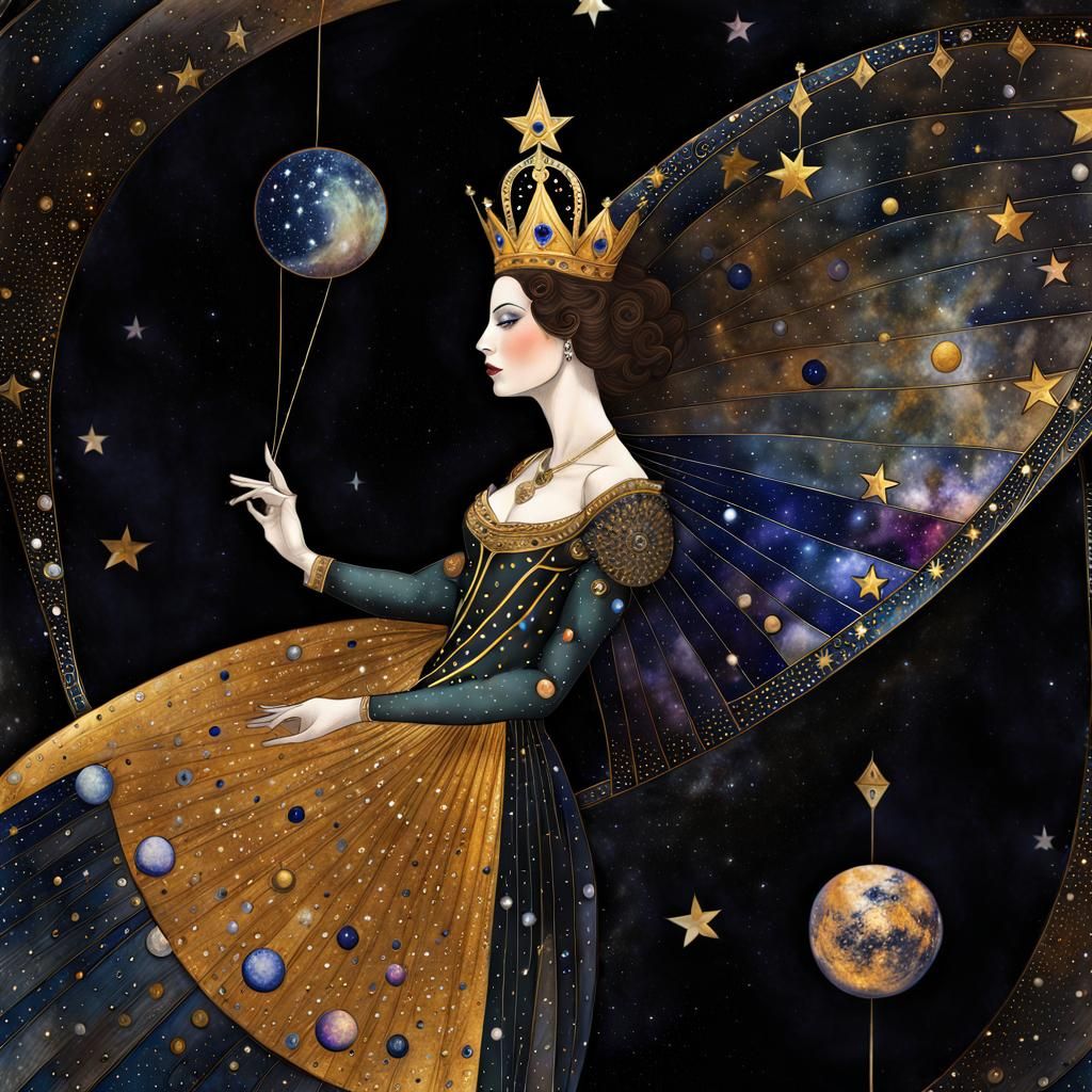 Queen of Spades in Space, Blending Art Styles