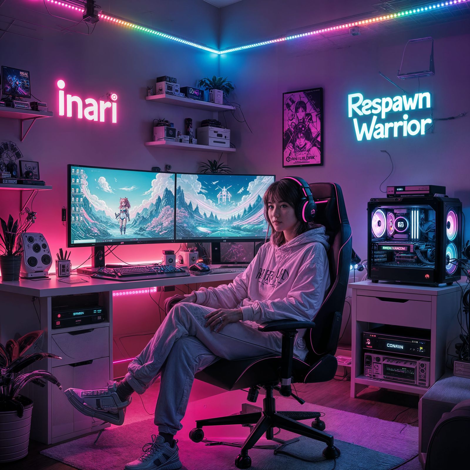 Gamer's Heaven: A Streamer's Cyberpunk Paradise