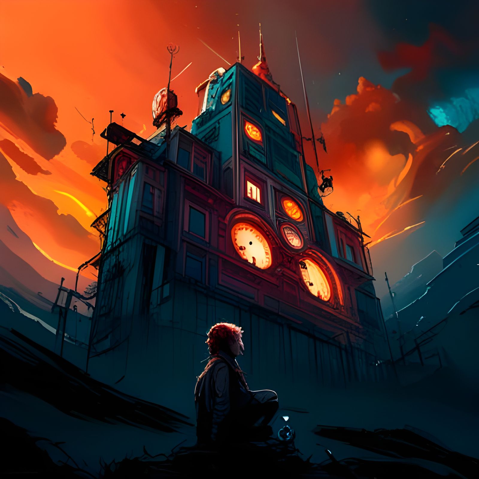 Steampunk Rabbit and Clockwork Moon