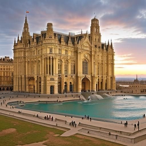 Surreal Vermillion Masterpiece in Hyperrealistic Style