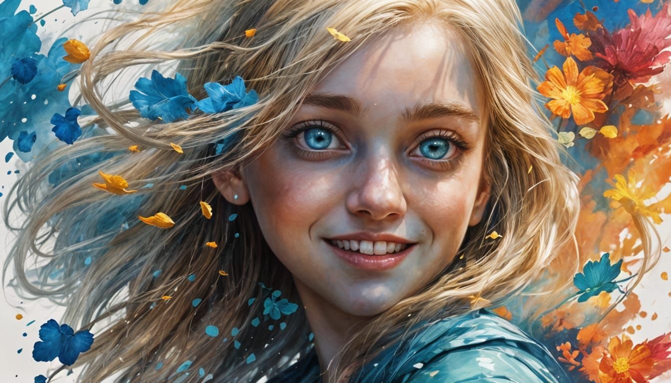 Enchanted Portrait: Girl's Art Comes to Life