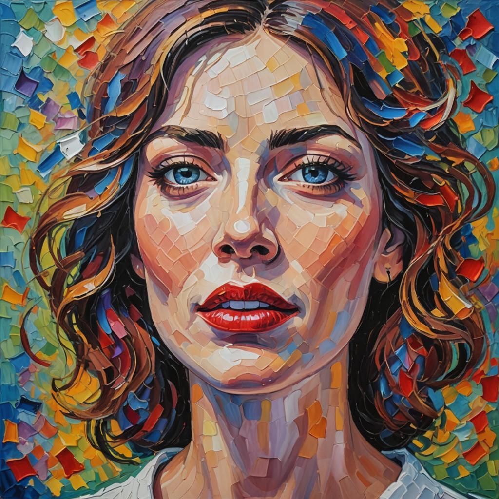 Expressive Oil Painting of Truthful Words