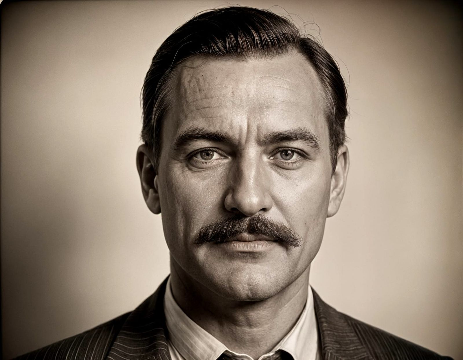 Vintage Photo: Father and Son Resemblance