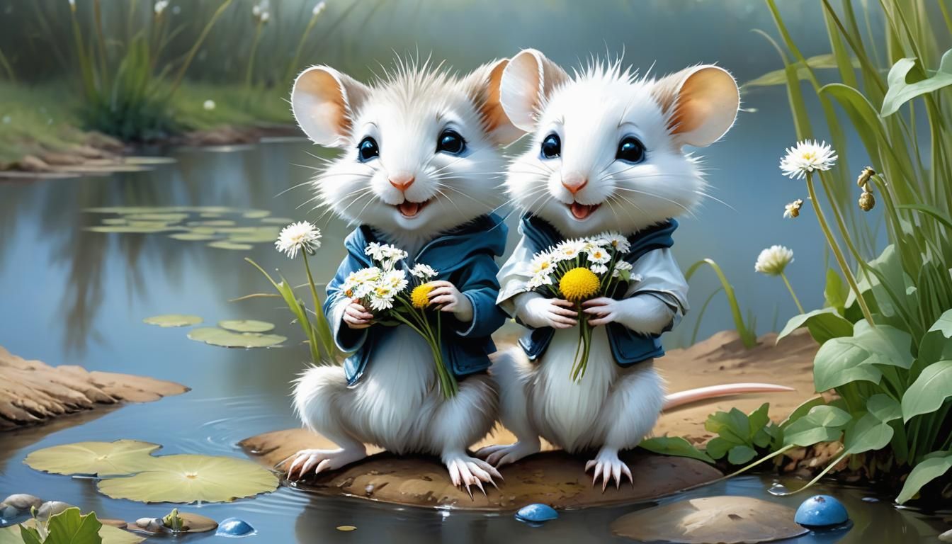 Humanoid Kangaroo Rat Picnic, Jean-Baptiste Monge Style