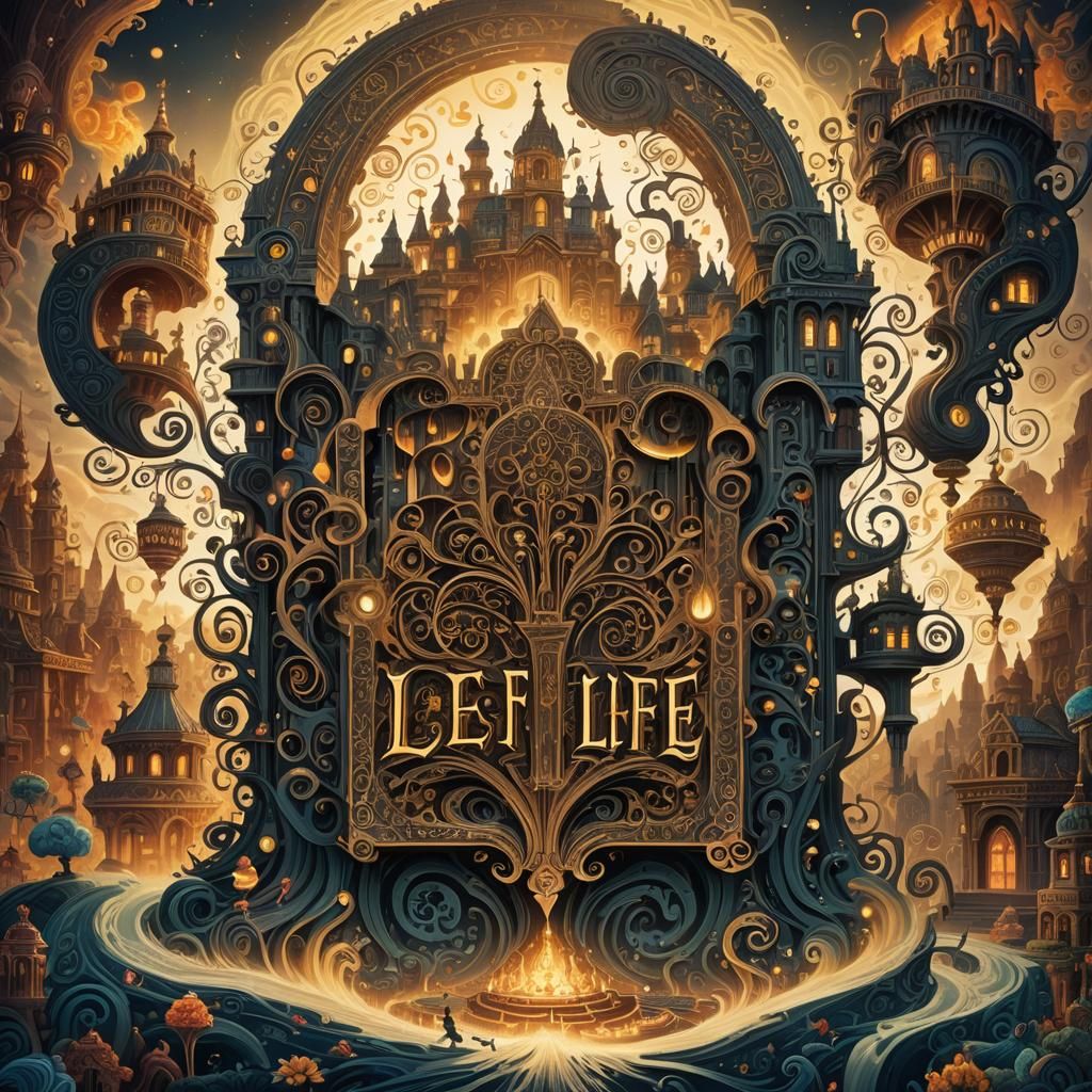 Glowing Book of Life in Mystical Realm