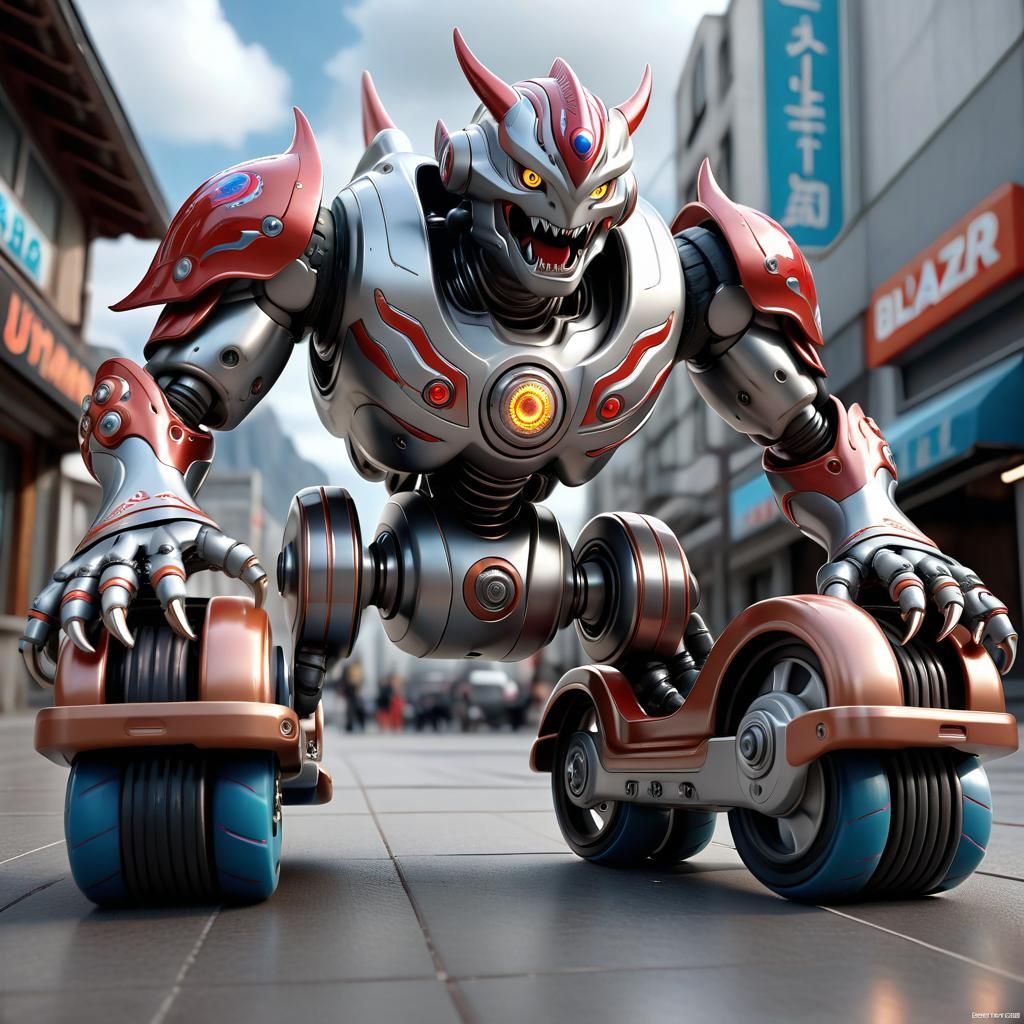 Ultraman Kaiju on Roller Skates in 8K