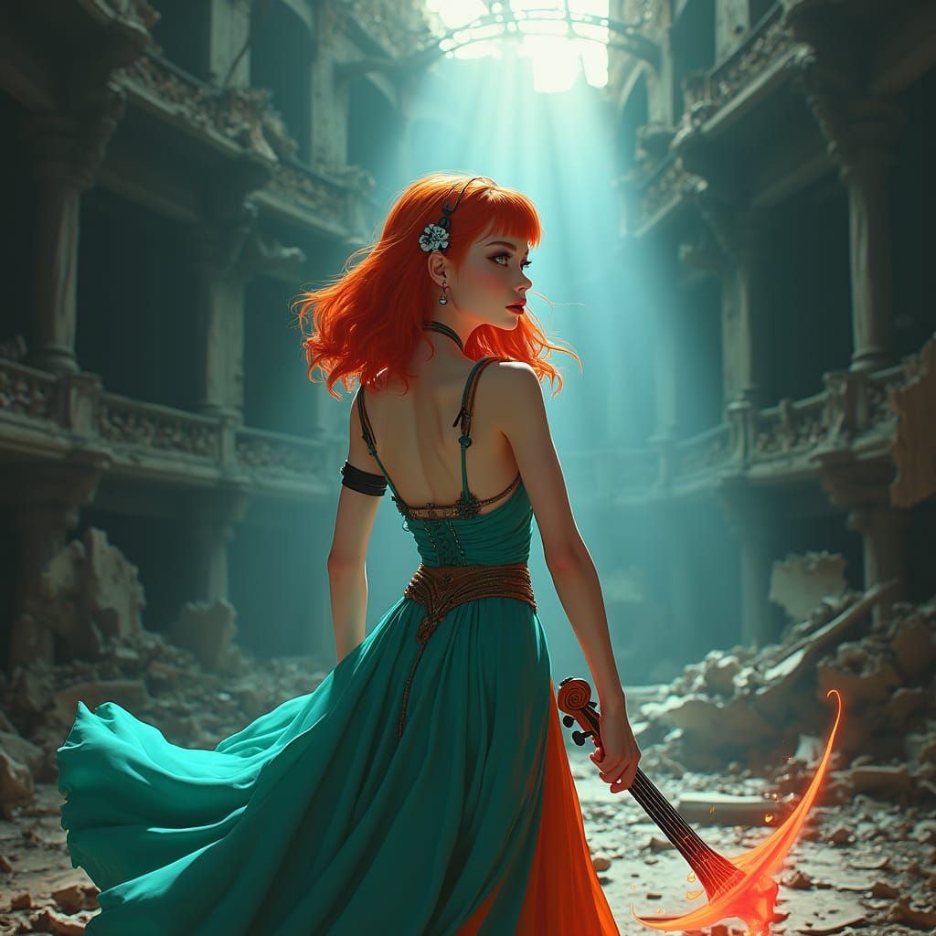 Villainous Elegance in a Ruined Theater