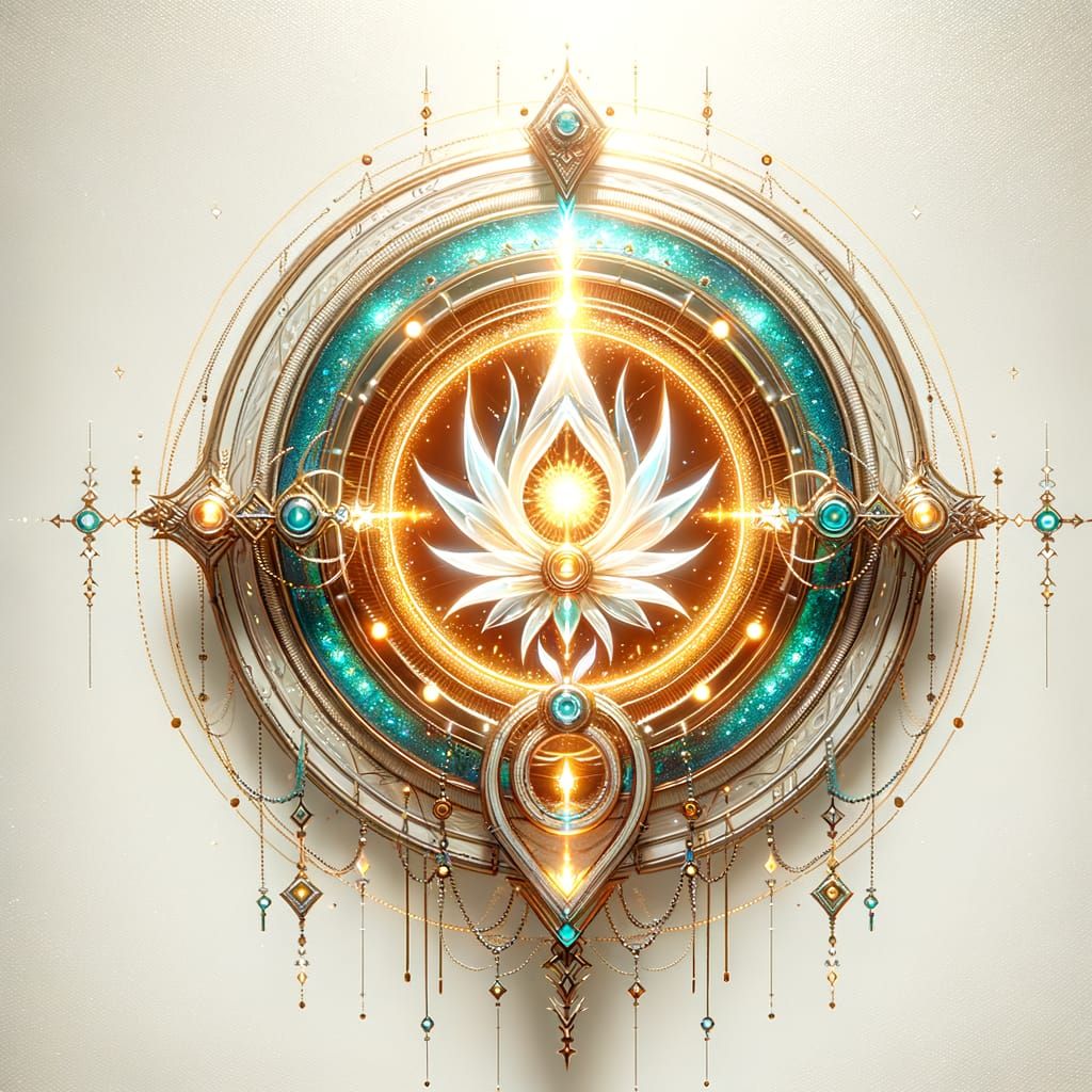 Radiant Sacral Portal: Minimalist Fantasy Concept Art