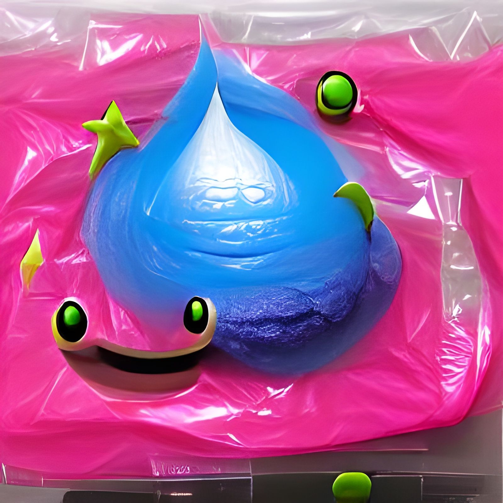 Neon Dragon Quest Slime Illustration