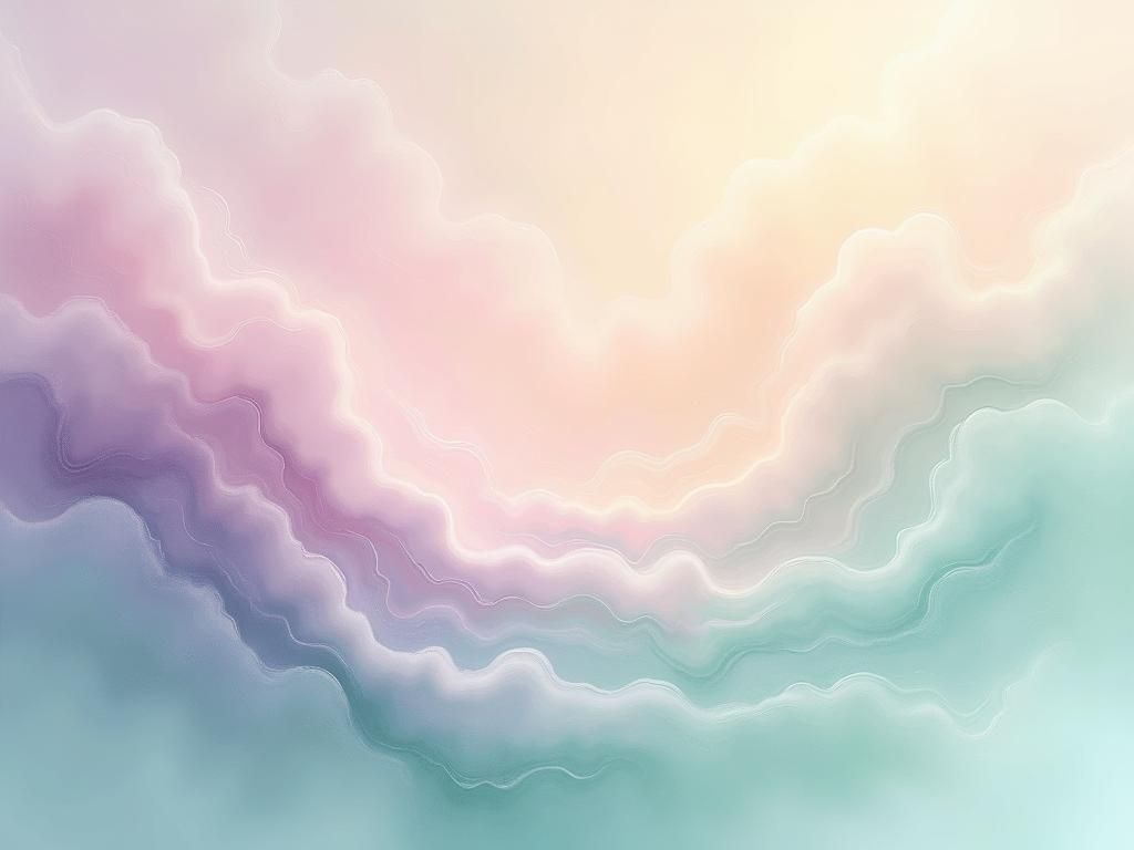 Abstract Art in Pastel Hues with Gentle Shapes