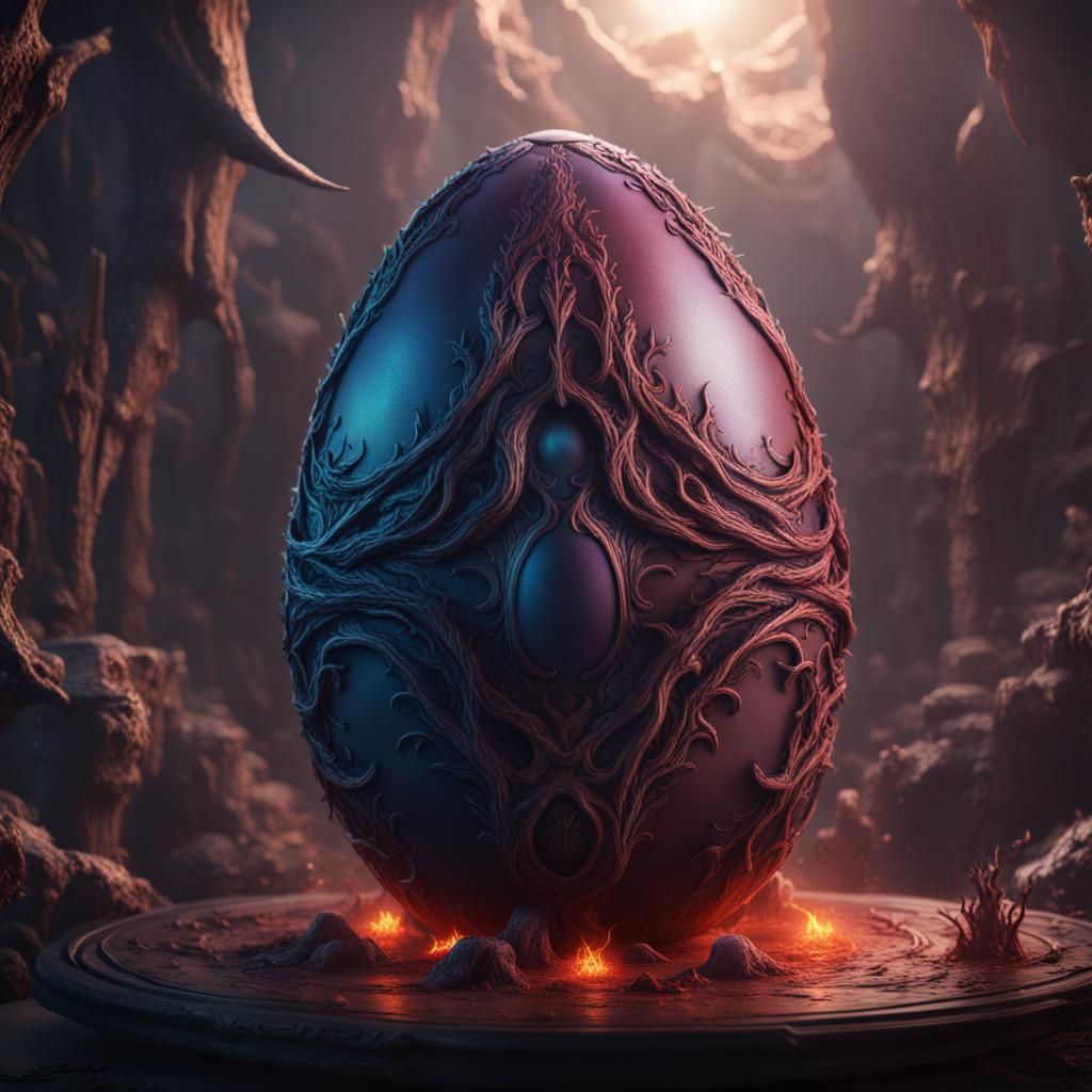 Magically Enchanted Leviathan Egg in Detailed Matte Painting