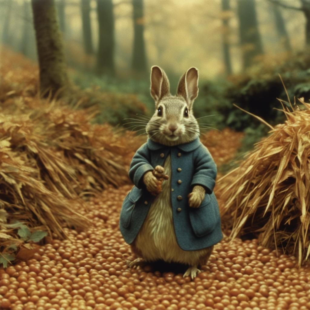 1970s Folk Horror Film Still: Grainy Autumn Paganism