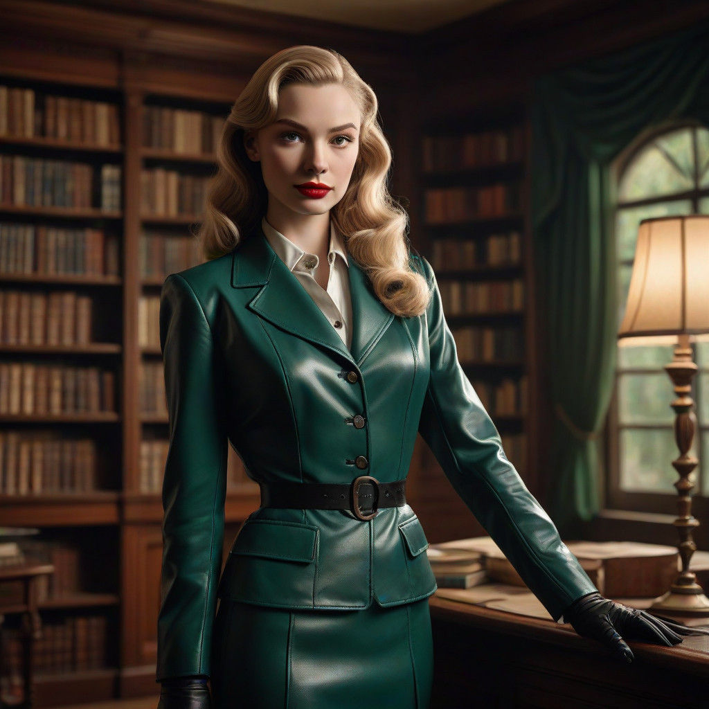 Glamorous Veronica Lake Starlet in Film Noir Style