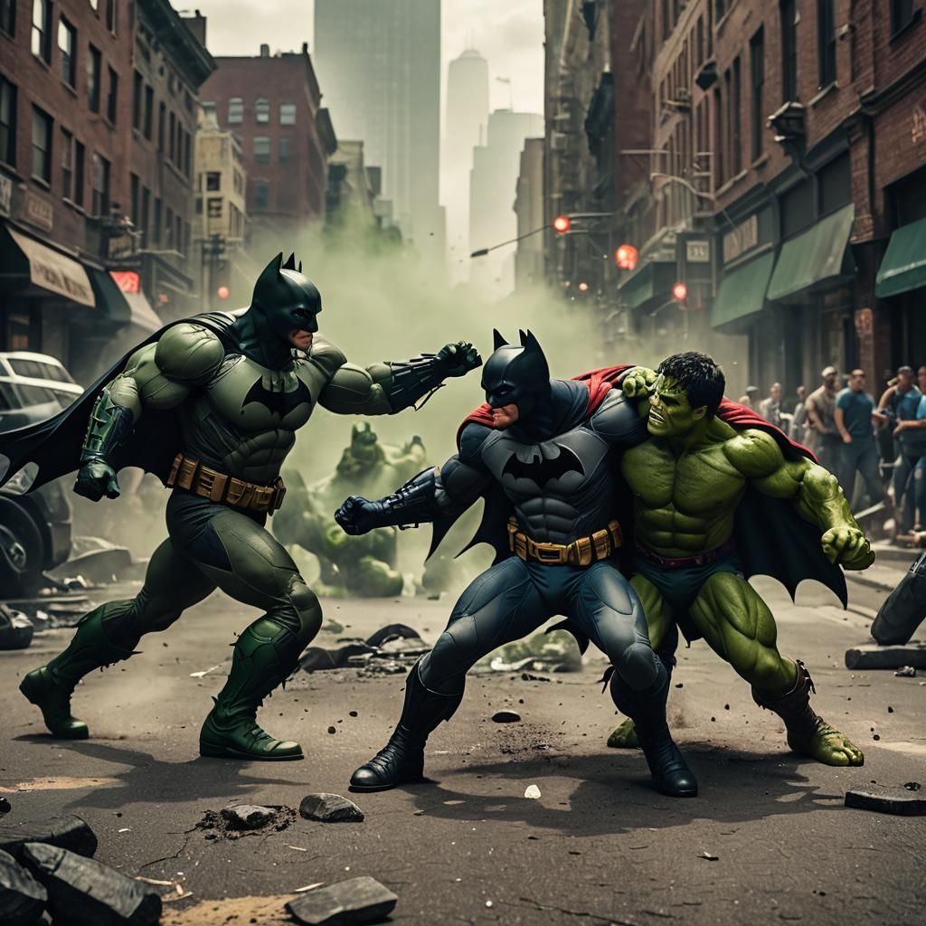 Batman, Spiderman, and Hulk Epic Cinematic Battle