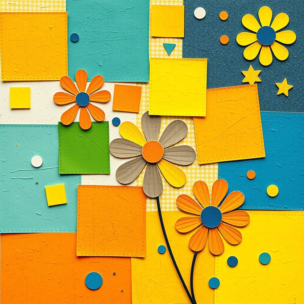 Vibrant Digital Collage Celebrating Joyful Abundance