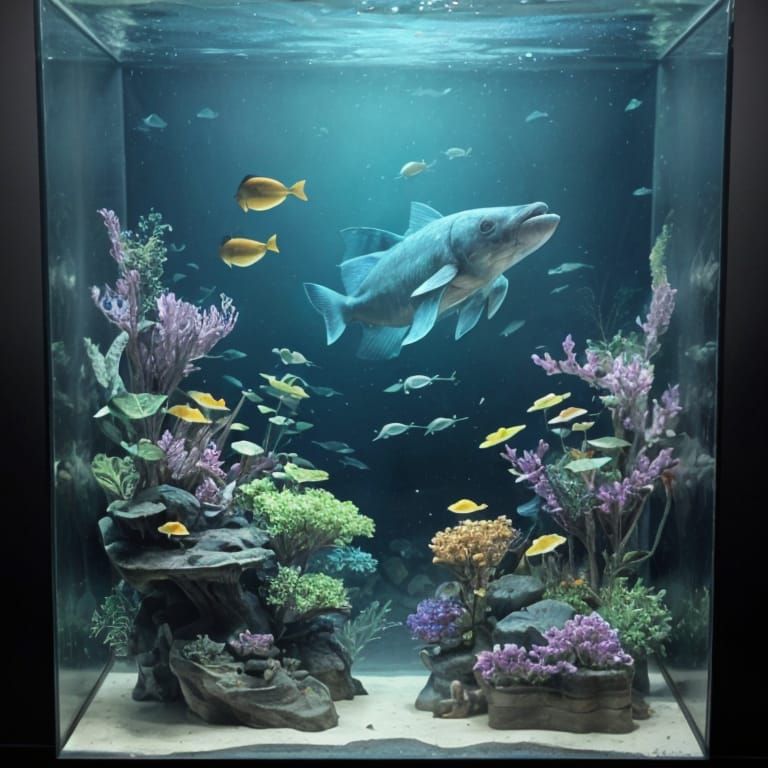 Surreal Aquatic Wonderland in 3D Anime Style