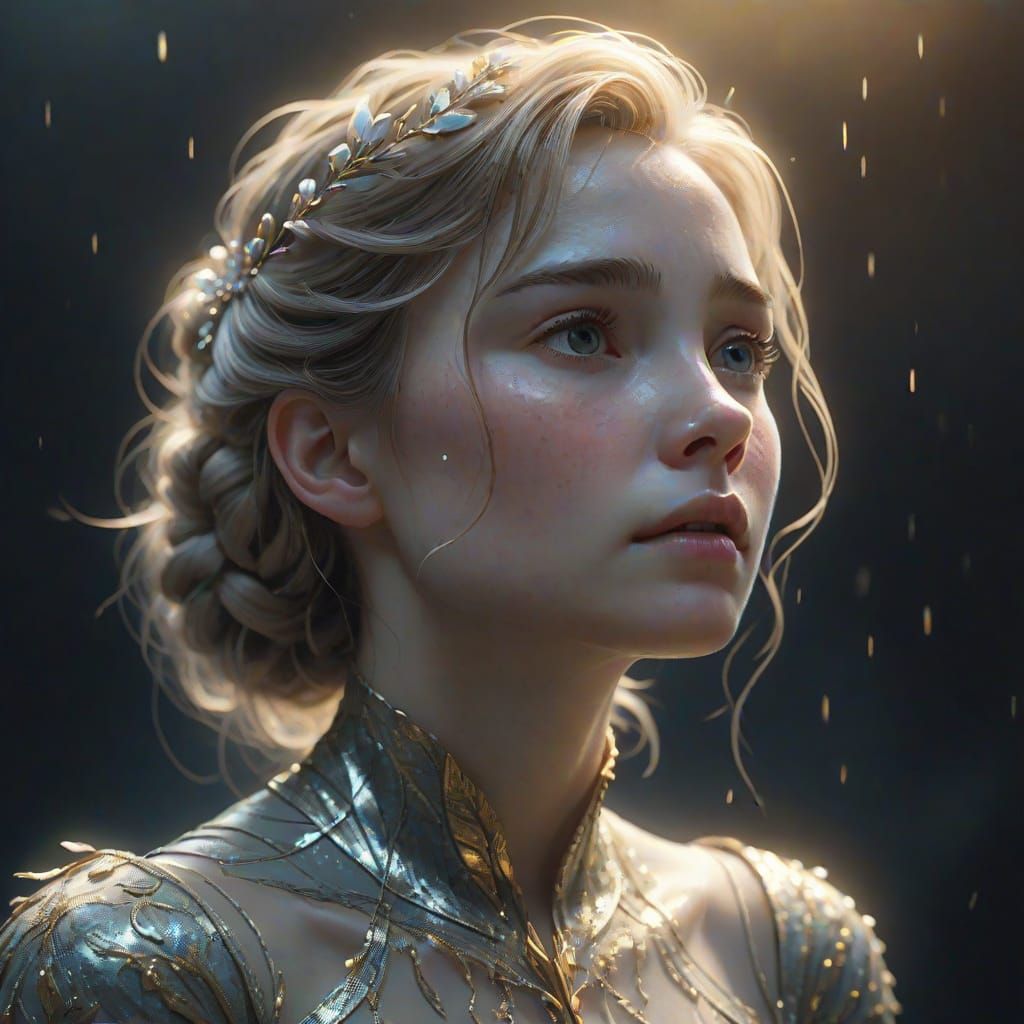 Frozen Moment of Serene Contemplation