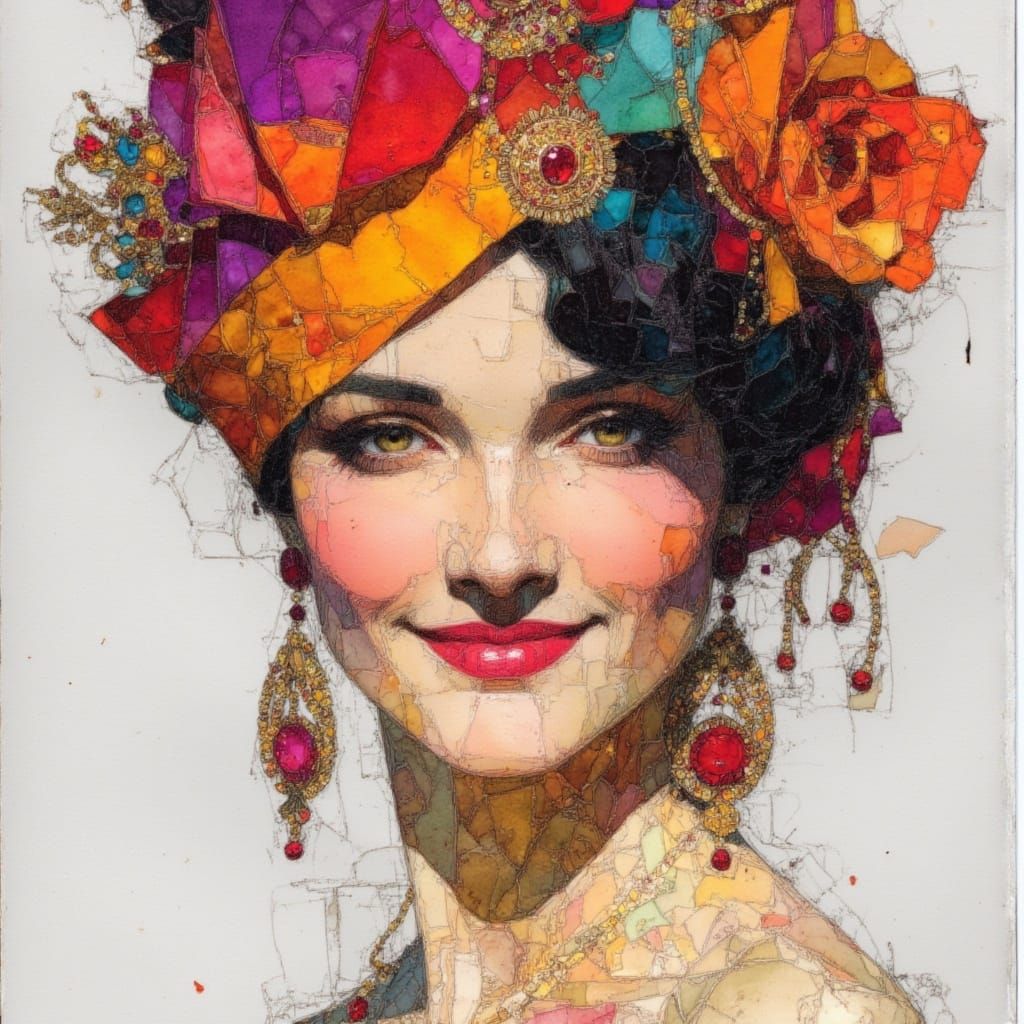 Pirate Pen and Ink Sketch in Neurographic Style