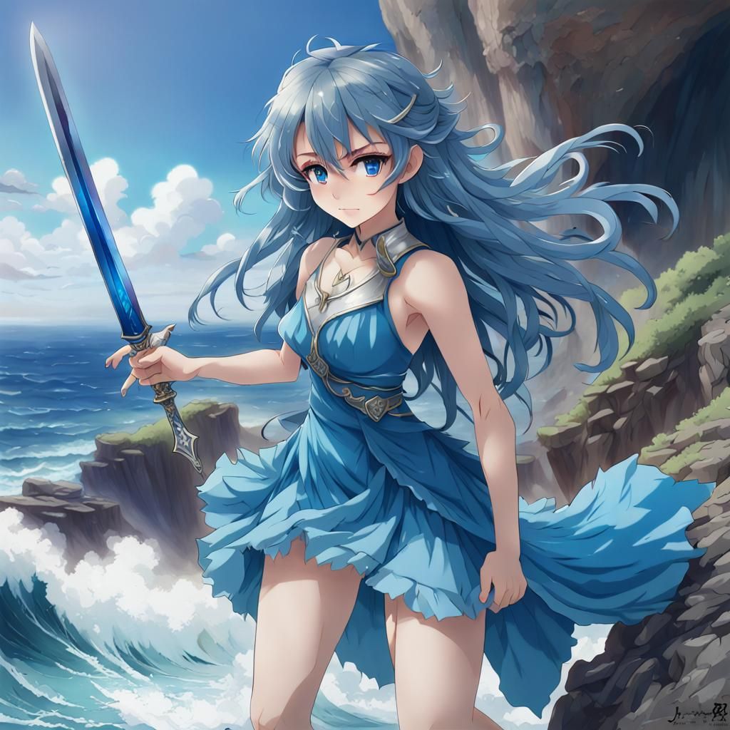 Sea Fairy Cookie Human Form in Anime Style