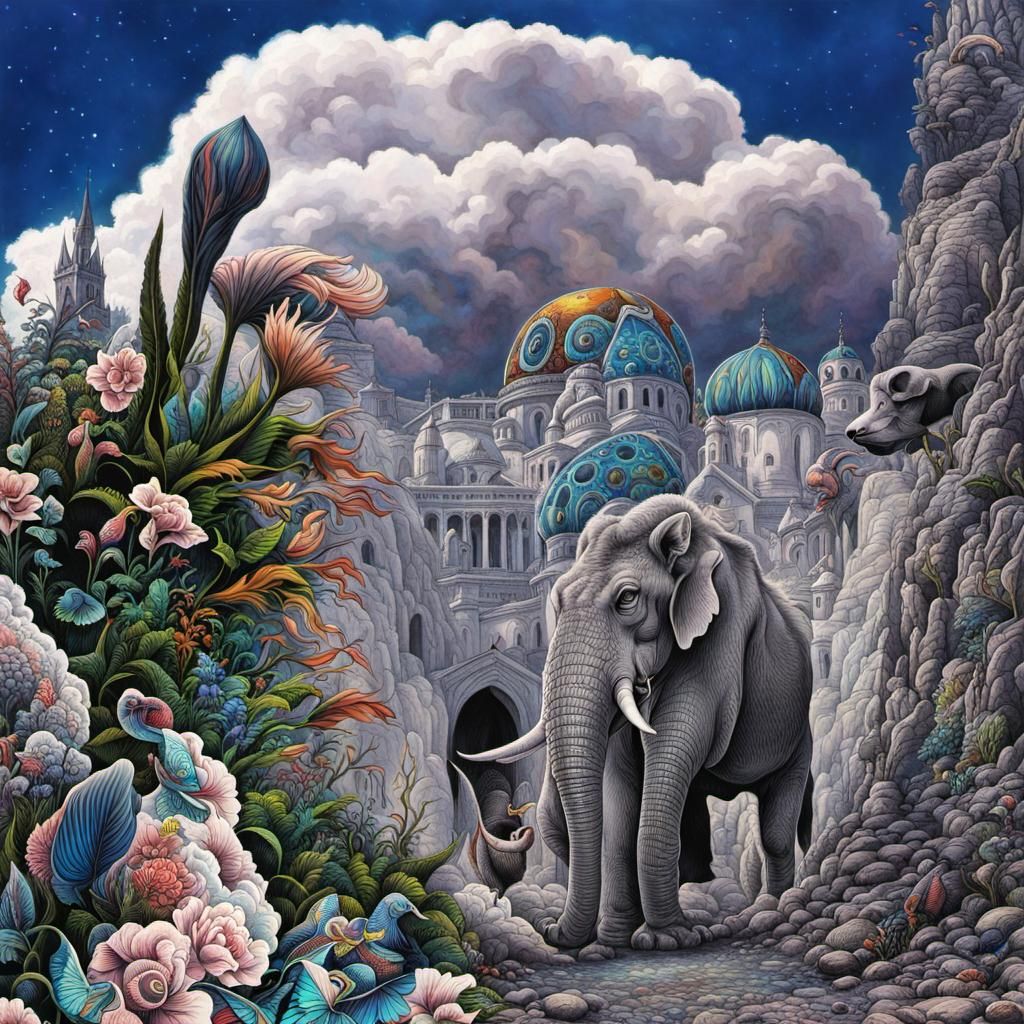 Psychedelic Fantastical Dreamscape of Color