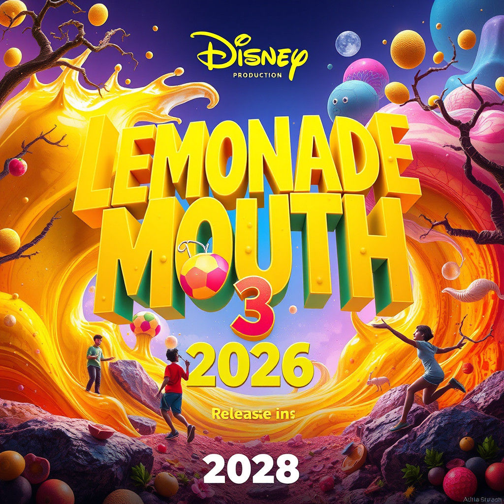 Lemonade Mouth 3: Vibrant Disney Movie Poster