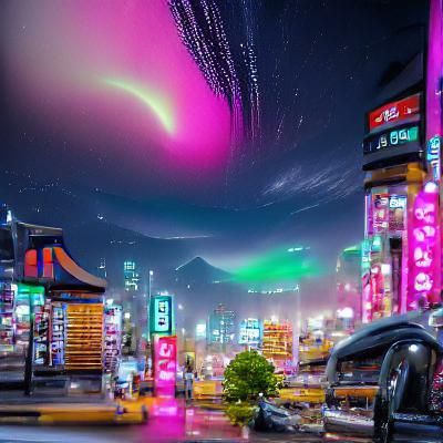 Post-Apocalyptic Japanese City in Dystopian Style