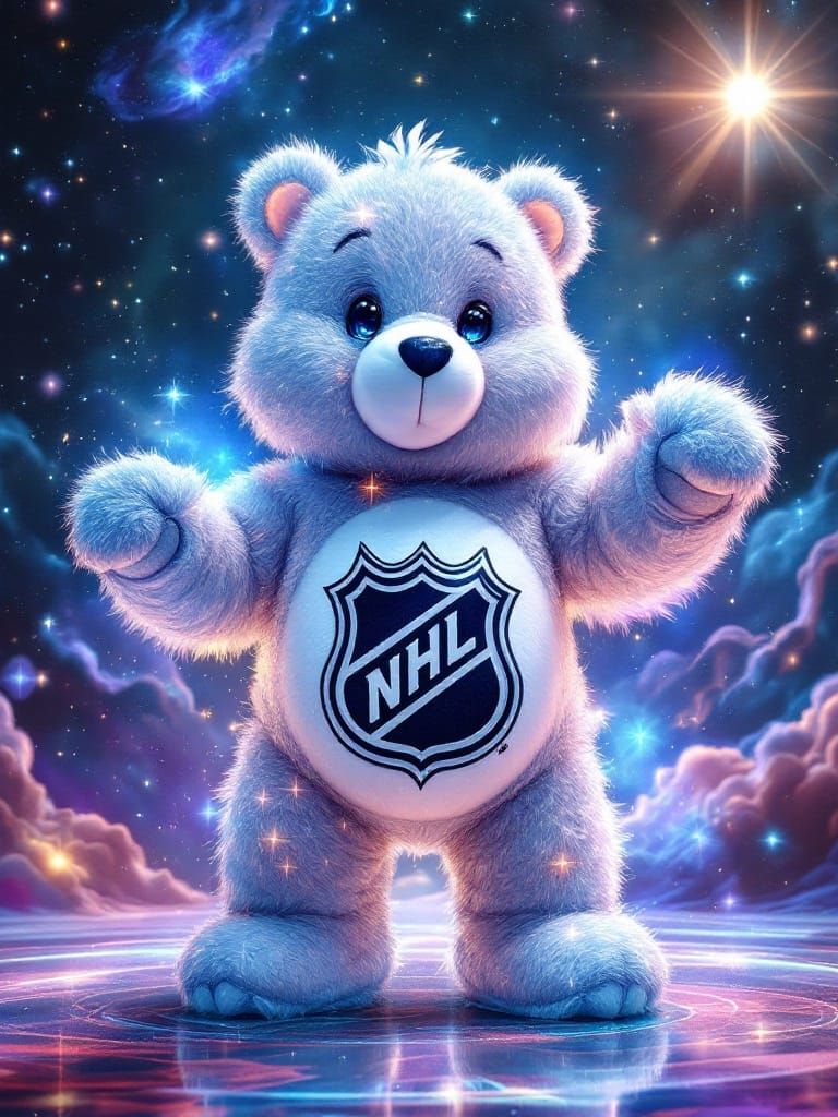Care Bear Stanley Cup Champion in Shimmering Silver and Whit...