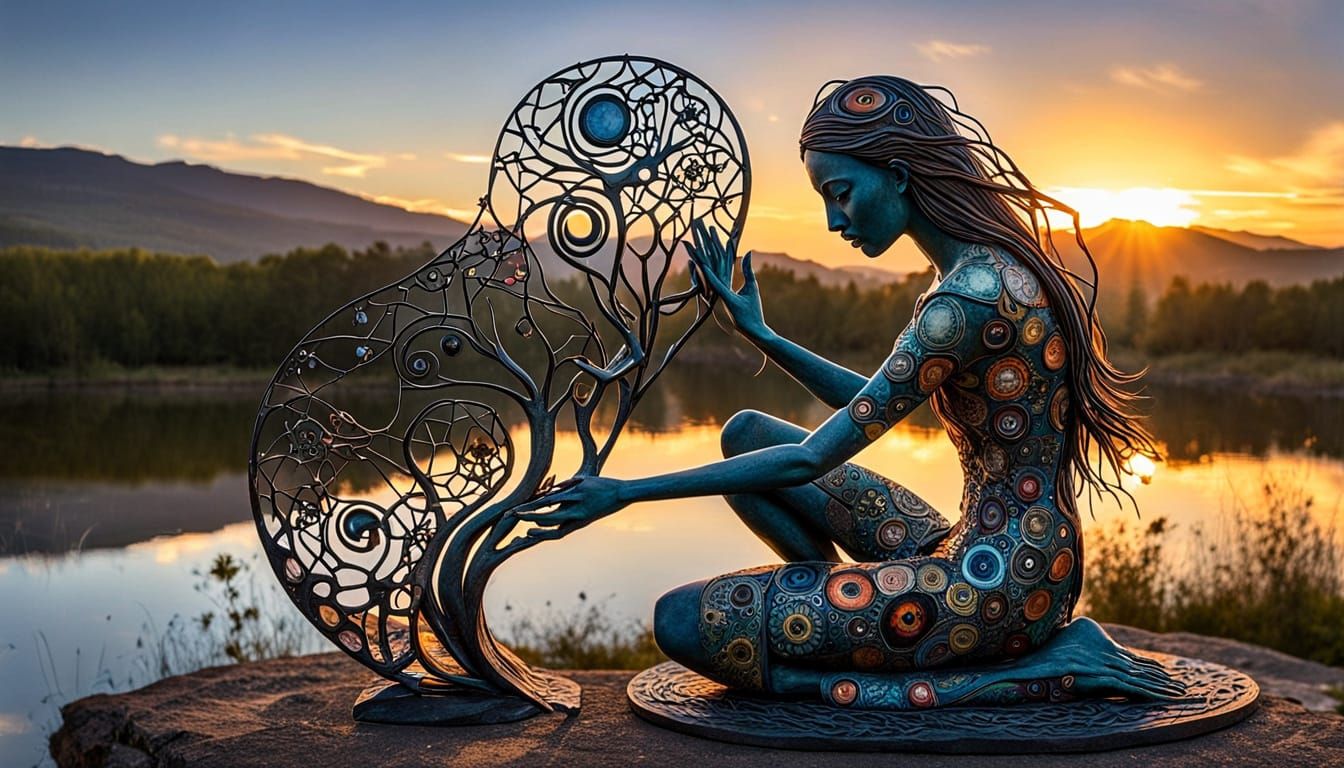 Surreal Collage Art Celebrating Strength and Resilience in a...