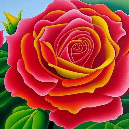 Red and Yellow Roses in Heaven