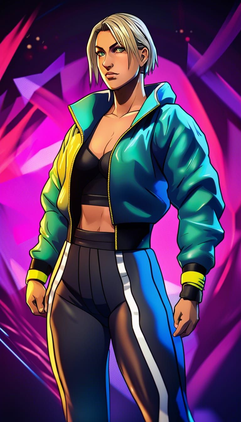 Rhea Ripley: Anime-Style Wrestler in 80's Dark Fantasy