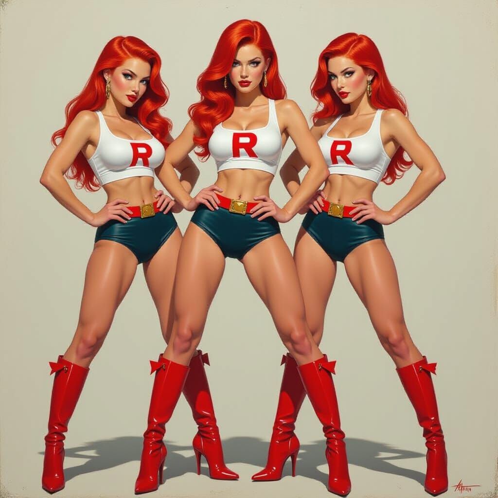 Team Rocket Cosplay as Oil Painting