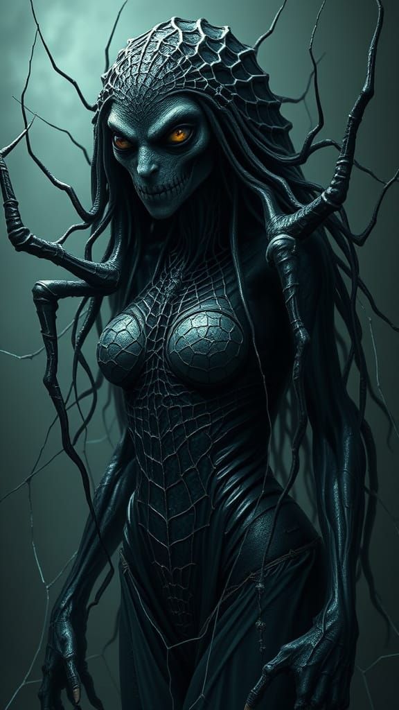 Eldritch Woman: Shadowy, Ultra-Realistic Lovecraftian Creatu...