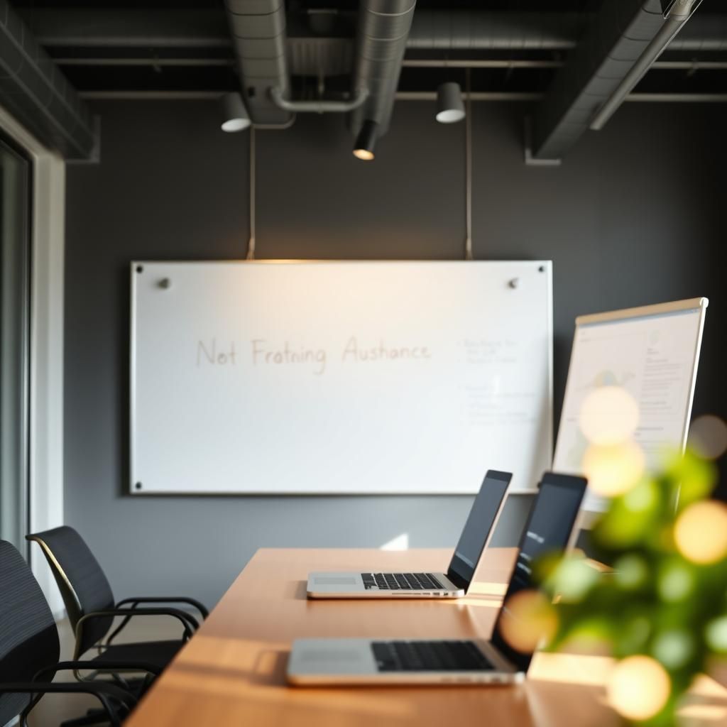 Clean Whiteboard in Modern Office Setting