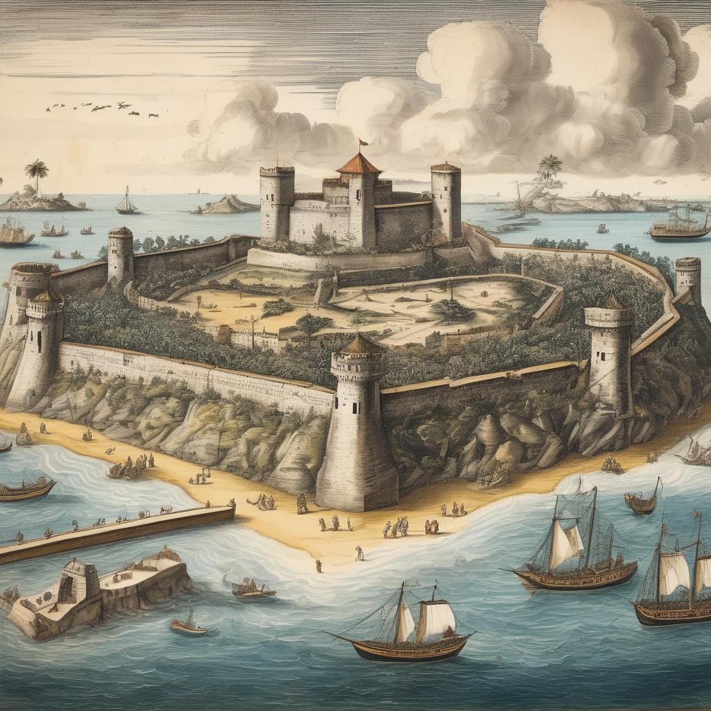 Fortress of Maldives: 17th-Century Portuguese Drawing