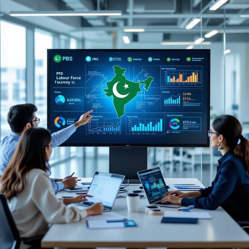 Pakistani Professionals Analyze Labour Market Data on Intera...