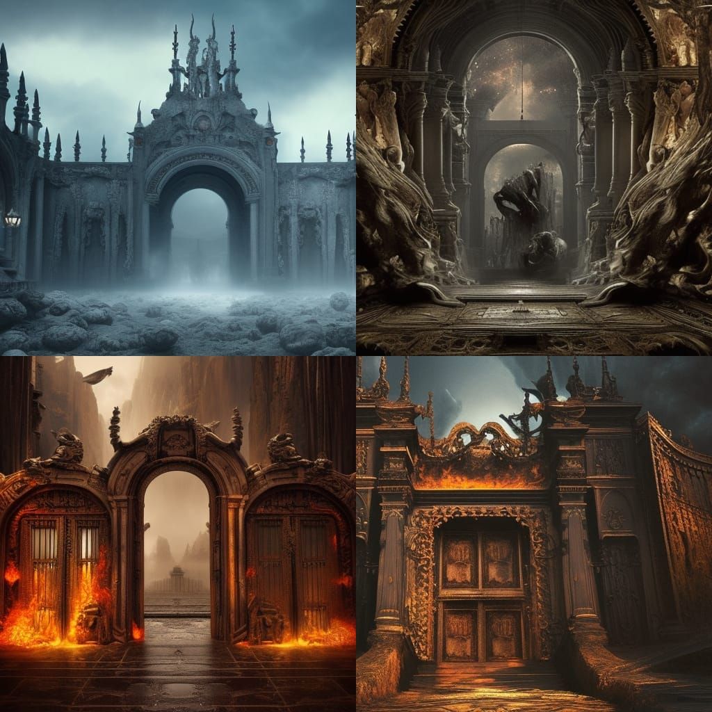Epic Gates to Hell Digital Matte Painting