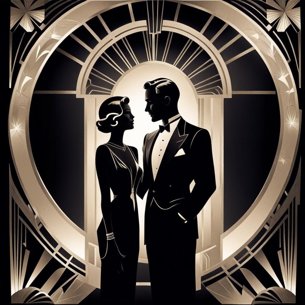 Art Deco New Year's Eve in Chiaroscuro