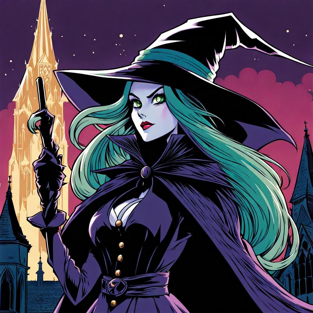 Dreamcore Wicked Witch in Dark Academia Style