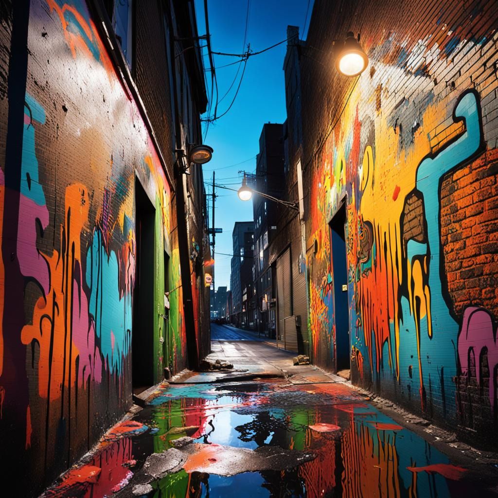 Melting Graffiti Street Art in Polychromatic Hues