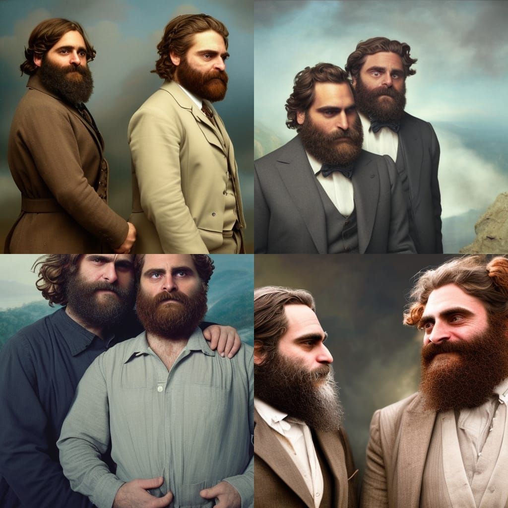 Victorian Portrait of Two Bearded Men