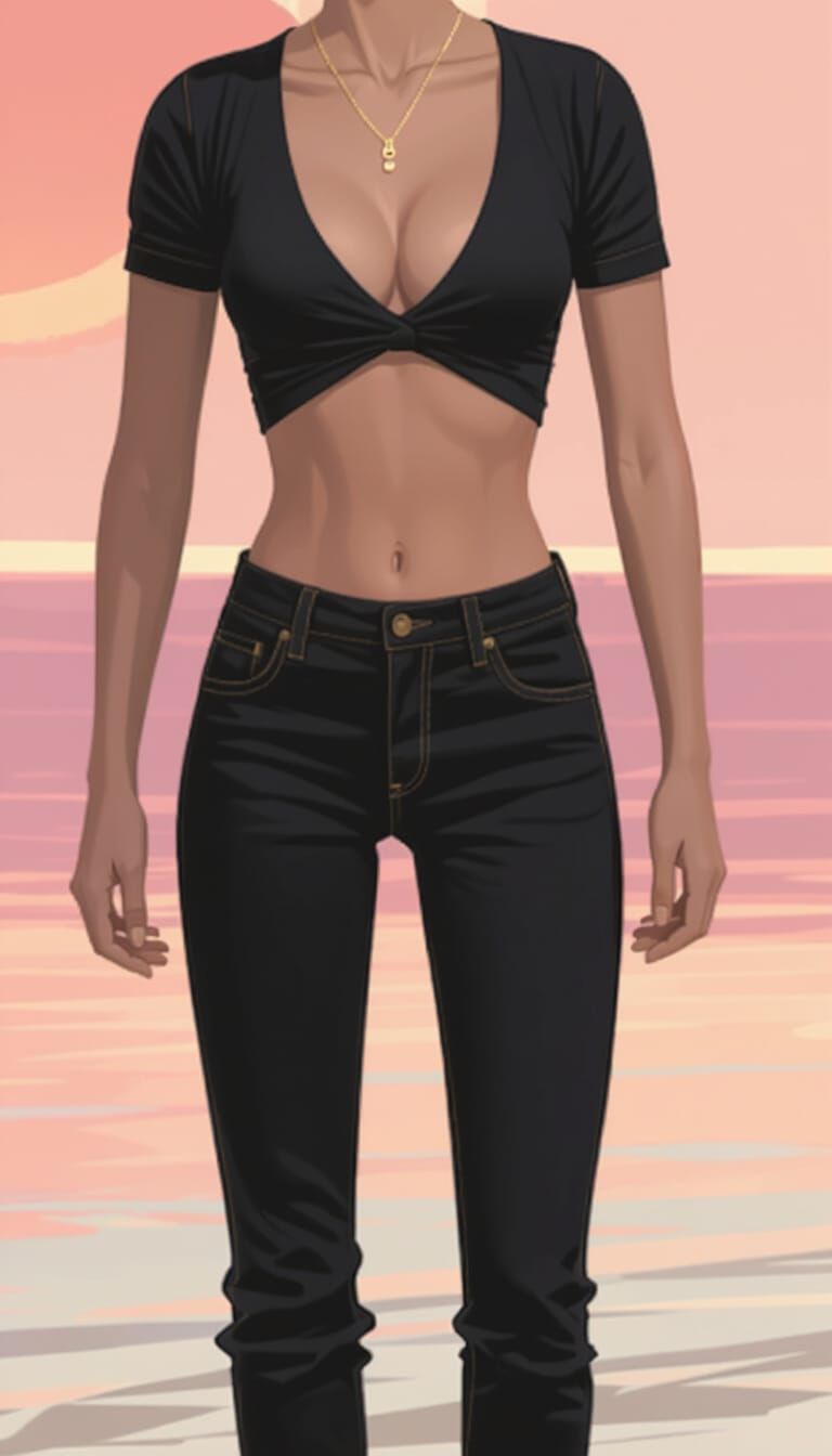 Person Posing in Alphonse Mucha Style