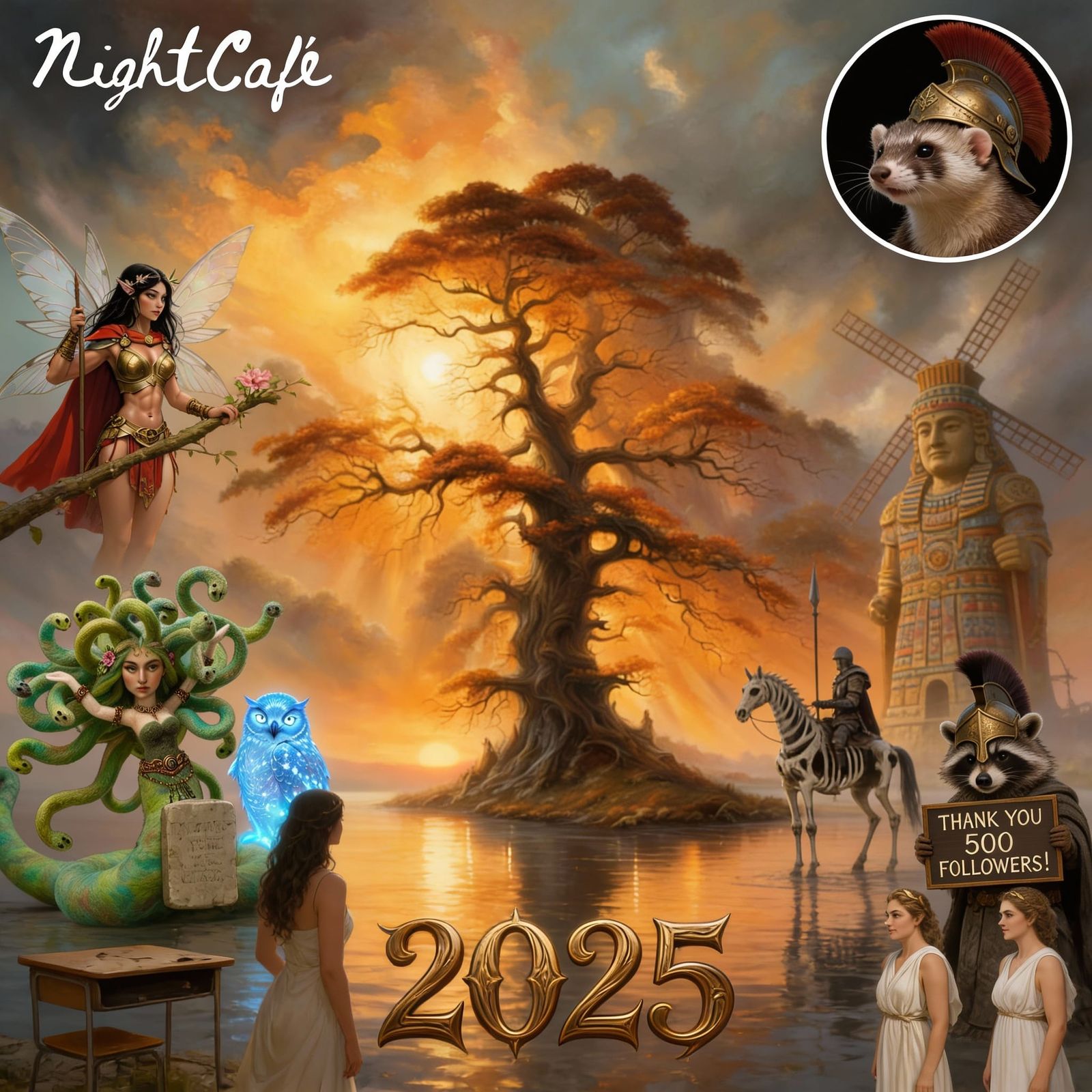 AI Art Collage: 2025 Creations Combined