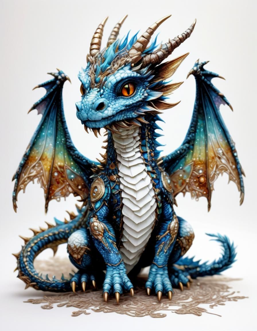 Embroidered Cosmic Dragon Artwork