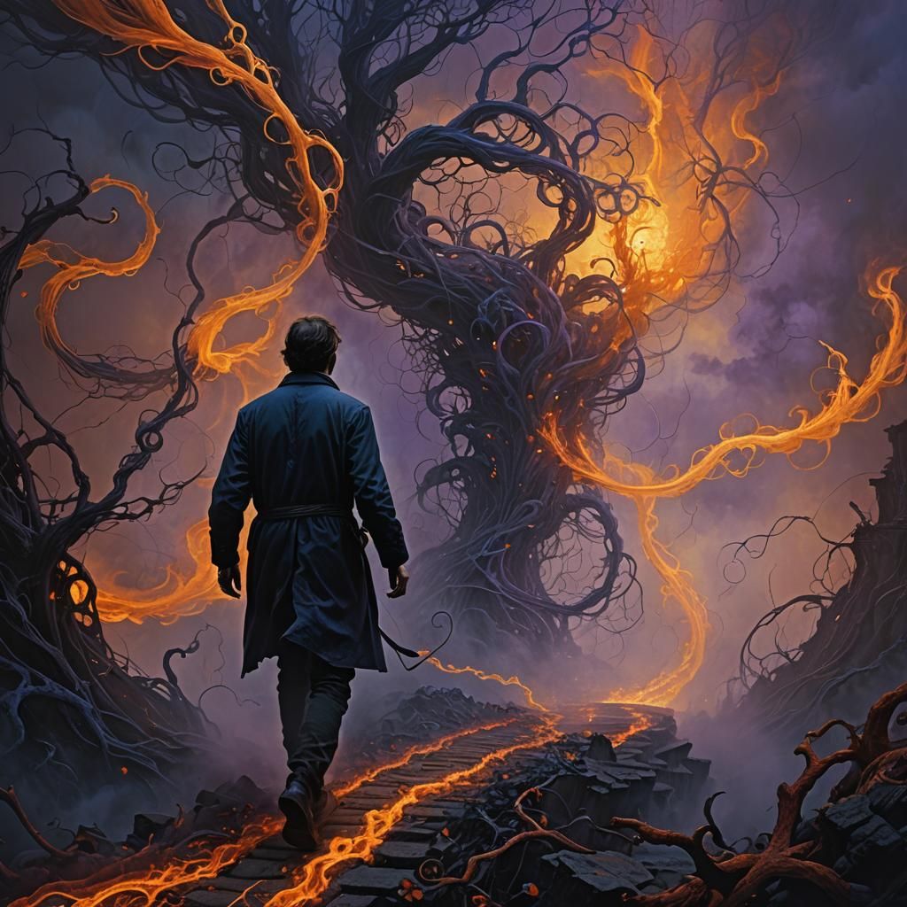 Dark Fantasy Nightmare Art in Beksiński Style