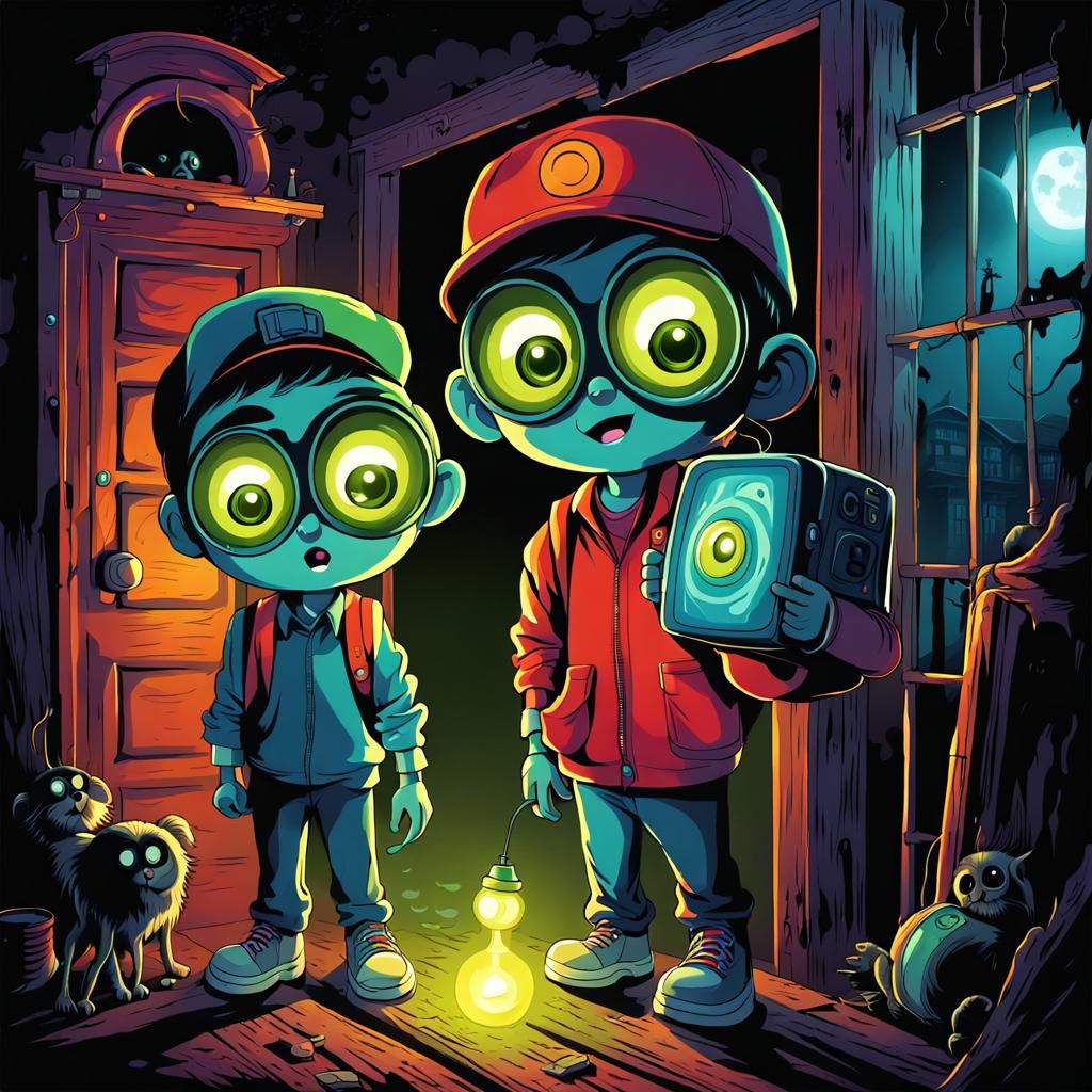 Cute Boys Ghost Hunting in Dilapidated House