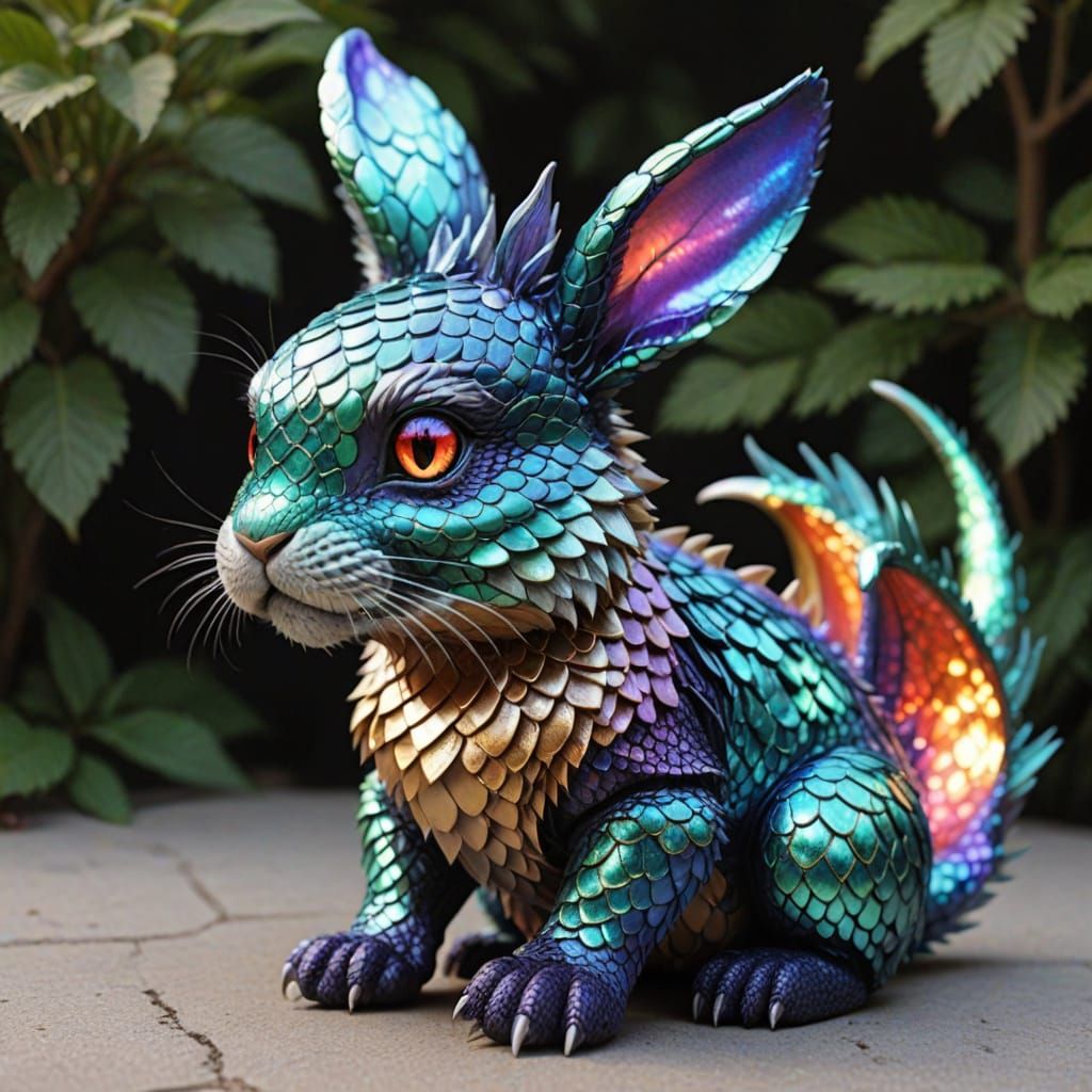 Mythical Bunny Dragon Hybrid: Fearsome yet Fluffy