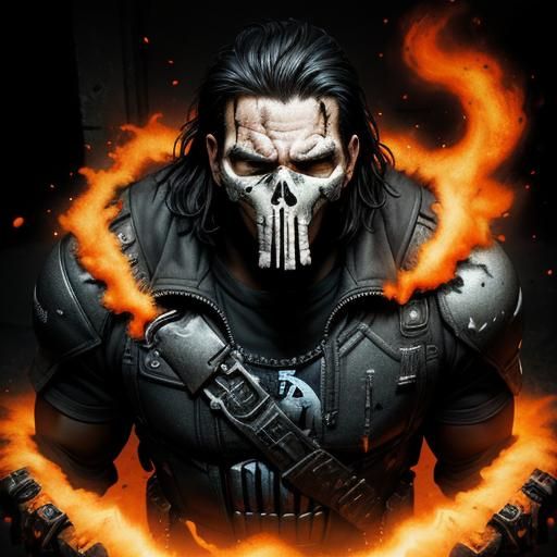 The Punisher in Graffiti Alley: Splash Art