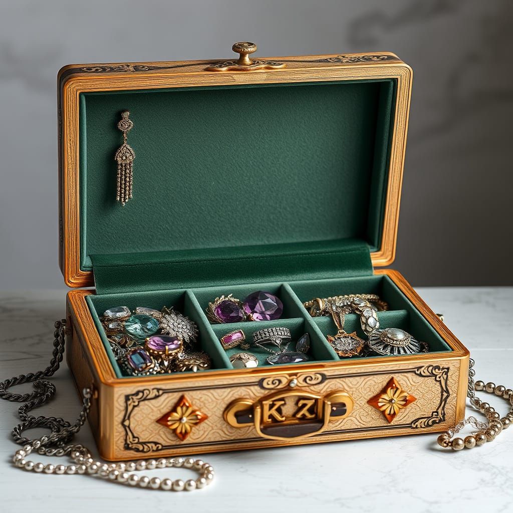 Jewellery Box Filled with Jewels